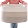 ICERZCZ Extra Large Blanket Basket Living Room Rectangle Storage Basket Large Woven Baskets for Storage Cotton Rope Basket for Toys Clothes Gradient Brown 25x16x16 105L