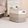 ICERZCZ Extra Large Blanket Basket Living Room Rectangle Storage Basket Large Woven Baskets for Storage Cotton Rope Basket for Toys Clothes Gradient Brown 25x16x16 105L