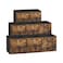 SONGMICS Storage Cubes Set of 8 Storage Bins Foldable Fabric Storage Boxes 102 x 102 x 11 Inches Fit Cube Storage Unit for Clothes Bedroom Living Room Rustic Brown and Ink Black URFB826B01