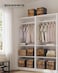 SONGMICS Storage Cubes Set of 8 Storage Bins Foldable Fabric Storage Boxes 102 x 102 x 11 Inches Fit Cube Storage Unit for Clothes Bedroom Living Room Rustic Brown and Ink Black URFB826B01