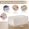 Pradnel Linen Closet Organizers And Storage 12 Pack Closet Storage Bins Linen Closet Baskets for Closet Organization Foldable Closet Organizer Bins with Clear Window For Organizing Clothing Jeans Shel
