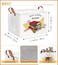 HKEC Rectangle Books Storage Basket Gift Basket Empty with Handles Cute Organizer Storage Bin Room DecorBooks