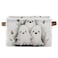 senya Halloween Storage Basket Cute Little Ghosts Foldable Fabric Collapsible Storage Bins Organizer Bag for Storage Clothes