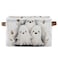 senya Halloween Storage Basket Cute Little Ghosts Foldable Fabric Collapsible Storage Bins Organizer Bag for Storage Clothes