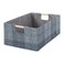 LaMor&Atilde;&copy;e LaMore Fabric Storage Bin Box Collapsible Cotton Linen Storage Cube with Wooden Handles Rectangular Decorative Home Organizer Clothes Blanket Basket Dark Gray Plaid Medium