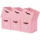DECOMOMO Storage Bins Cube Storage Bin with Labels Fabric Storage Cubes for Shelves 105 x 11 6pcs Pink