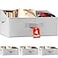Criusia Closet Organizers Bins 4 Pack Large Collapsible Shelf Organizer with Handles Fabric Trapezoid Home Organization and Storage Baskets for Organizing Clothes Toy Blanket Towel Purse Hats