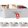 Criusia Closet Organizers Bins 4 Pack Large Collapsible Shelf Organizer with Handles Fabric Trapezoid Home Organization and Storage Baskets for Organizing Clothes Toy Blanket Towel Purse Hats