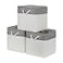 Bidtakay Fabric White Baskets for Shelves Set of 3 Cube Storage Large Organizer Bins 13x13 Closet Storage Bins for Home Office Nursery Collapsible Storage Bins for Organization