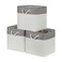 Bidtakay Fabric White Baskets for Shelves Set of 3 Cube Storage Large Organizer Bins 13x13 Closet Storage Bins for Home Office Nursery Collapsible Storage Bins for Organization