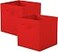 ShellKingdom Storage Bins Foldable Fabric Storage Cubes and Cloth Storage Organizer Drawer for Closet and Toys Storage 2 Pack Red