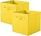 ShellKingdom Storage Bins Foldable Fabric Storage Cubes and Cloth Storage Organizer Drawer for Closet and Toys Storage 2 Pack Yellow