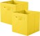 ShellKingdom Storage Bins Foldable Fabric Storage Cubes and Cloth Storage Organizer Drawer for Closet and Toys Storage 2 Pack Yellow
