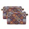 KEEPREAL Foldable Storage Baskets Set of 2 Mexican Ceramic Tile Pattern Storage Bins with Handles Decorative Cloth Organizer Storage Boxes for HomeOffice 15 x 11 x 95 in