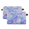 KEEPREAL Foldable Storage Baskets Set of 2 Magic Galaxy Star Print Storage Bins with Handles Decorative Cloth Organizer Storage Boxes for HomeOffice 15 x 11 x 95 in