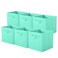 ShellKingdom Storage Bins Foldable Fabric Storage Cubes and Cloth Organizer Drawer for Closet and Toys 6 Pack Mint Green