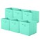 ShellKingdom Storage Bins Foldable Fabric Storage Cubes and Cloth Organizer Drawer for Closet and Toys 6 Pack Mint Green