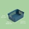 IRIS USA Plastic Storage Basket 6Pack Medium Shelf Basket Storage Organizer for Pantry Cabinet Bedroom Closet Laundry Room EcoFriendly Navy