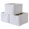 TheWarmHome Organization and Storage Basket for Shelves Extra Jumbo 3 Pack 205x158x138 inch Cube Storage Bins for Toy Closet Box Home Organizer Gift White