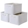 TheWarmHome Organization and Storage Basket for Shelves Extra Jumbo 3 Pack 205x158x138 inch Cube Storage Bins for Toy Closet Box Home Organizer Gift White