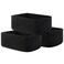 KALLAX Small Woven Basket 135 x 95 x 5 Inches Storage Basket for Organizing Cute Small Rope Shelf Closet Cube Storage Bins Baskets for Shelves Dog Toy Gift Baskets Empty 3 Packs Black