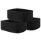 KALLAX Small Woven Basket 135 x 95 x 5 Inches Storage Basket for Organizing Cute Small Rope Shelf Closet Cube Storage Bins Baskets for Shelves Dog Toy Gift Baskets Empty 3 Packs Black