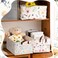 Boao Foldable Storage Baskets Dinosaur Easter Rabbit Classical Flowers Bow Laundry Basket with Handles Waterproof Storage Bins Fabric Shelf Baskets15 x 11 x 8 InchesWildflowers3 Pcs
