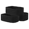KALLAX Small Woven Basket 12 x 8 x 45 Inches Storage Basket for Organizing Cute Small Rope Shelf Closet Cube Storage Bins Baskets for Shelves Dog Toy Gift Baskets Empty 3 Packs Black