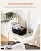 KALLAX Small Woven Basket 12 x 8 x 45 Inches Storage Basket for Organizing Cute Small Rope Shelf Closet Cube Storage Bins Baskets for Shelves Dog Toy Gift Baskets Empty 3 Packs Black