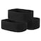 KALLAX Small Woven Basket 12 x 8 x 45 Inches Storage Basket for Organizing Cute Small Rope Shelf Closet Cube Storage Bins Baskets for Shelves Dog Toy Gift Baskets Empty 3 Packs Black