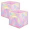 ShellKingdom Storage Bins Foldable Fabric Storage Cubes And Cloth Storage Organizer Drawer For Closet And Toys Storage 2 Pack Chromatic Tie Dye