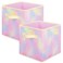 ShellKingdom Storage Bins Foldable Fabric Storage Cubes And Cloth Storage Organizer Drawer For Closet And Toys Storage 2 Pack Chromatic Tie Dye