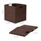 BinWhiz 2Pack Collapsible Ribbon Woven Storage Bins with Metal Structure Shelf Basket Pantry Organizer Home Decorative Utility Cubes 11 x 11 x 11 in Brown