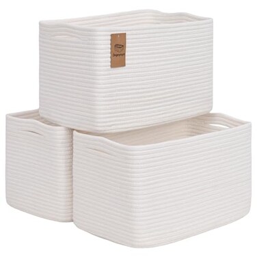 Degeyoyo Baskets for OrganizingStorage Baskets3 Pack Baskets for Shelfves15109 Woven Baskettoy storage binsbins for organization
