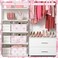 Boao Foldable Storage Baskets Dinosaur Easter Rabbit Classical Flowers Bow Laundry Basket with Handles Waterproof Storage Bins Fabric Shelf Baskets15 x 11 x 8 InchesPink Bow3 Pcs