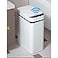 Yatmung 25 Gallon Smart Trash Can Sensor Motion Touchless Bathroom Trash Can Skinny Trash Bin with Lid Electric Narrow Plastic Auto Open Small Slim Automatic Garbage Can White