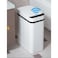 Yatmung 25 Gallon Smart Trash Can Sensor Motion Touchless Bathroom Trash Can Skinny Trash Bin with Lid Electric Narrow Plastic Auto Open Small Slim Automatic Garbage Can White