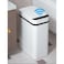 Yatmung 25 Gallon Smart Trash Can Sensor Motion Touchless Bathroom Trash Can Skinny Trash Bin with Lid Electric Narrow Plastic Auto Open Small Slim Automatic Garbage Can White