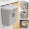 Tiyafuro 24 Gallon Kitchen Compost Bin for Counter Top or Under Sink Hanging Small Trash Can with Lid for CupboardBathroomBedroomOfficeCamping Mountable Indoor Compost Bucket Gray