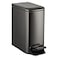 TIPGO Slim Bathroom Trash Can with Lid Soft Close 6 Liter 16 Gallon Stainless Steel Garbage Can with Removable Inner Bucket Step Pedal Small Trash Cans for Bedroom Office Kitchen Black Gold