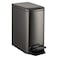 TIPGO Slim Bathroom Trash Can with Lid Soft Close 6 Liter 16 Gallon Stainless Steel Garbage Can with Removable Inner Bucket Step Pedal Small Trash Cans for Bedroom Office Kitchen Black Gold