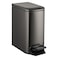 TIPGO Slim Bathroom Trash Can with Lid Soft Close 6 Liter 16 Gallon Stainless Steel Garbage Can with Removable Inner Bucket Step Pedal Small Trash Cans for Bedroom Office Kitchen Black Gold