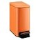 TIPGO Small Bathroom Trash Can with Lid Soft Close 6 Liter 16 Gallon Stainless Steel Garbage Can with Removable Inner Bucket Step Pedal Slim Trash Cans for Bedroom Office Kitchen Orange