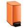 TIPGO Small Bathroom Trash Can with Lid Soft Close 6 Liter 16 Gallon Stainless Steel Garbage Can with Removable Inner Bucket Step Pedal Slim Trash Cans for Bedroom Office Kitchen Orange