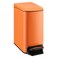 TIPGO Small Bathroom Trash Can with Lid Soft Close 6 Liter 16 Gallon Stainless Steel Garbage Can with Removable Inner Bucket Step Pedal Slim Trash Cans for Bedroom Office Kitchen Orange