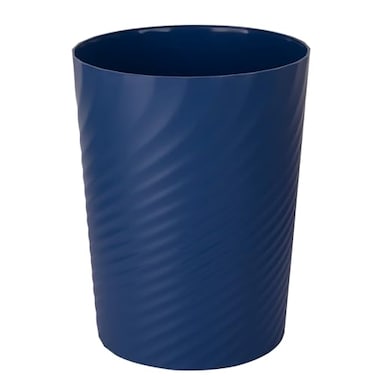 UUJOLY Plastic Small Trash Can Wastebasket Garbage Container Basket for Bathrooms Laundry Room Kitchens Offices Kids Rooms Dorms 35 Gallon Navy Blue