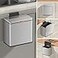 Mbillion Kitchen Compost Bin Hanging Trash Can with Lid 105 Gallon Stainless Steel Garbage Can for Kitchen Cabinet Door Mounted Trash Can Under Sink Door RV BathroomSilver
