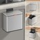 Mbillion Kitchen Compost Bin Hanging Trash Can with Lid 105 Gallon Stainless Steel Garbage Can for Kitchen Cabinet Door Mounted Trash Can Under Sink Door RV BathroomSilver