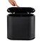 Baosia Black Slim Rectangular Plastic Trash Can with Press Type Lid12 Liter 32 Gallon Narrow Trash Bin with Popup Lid for ToiletBedroomBathroomOfficeKitchenPowder Room