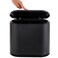 Baosia Black Slim Rectangular Plastic Trash Can with Press Type Lid12 Liter 32 Gallon Narrow Trash Bin with Popup Lid for ToiletBedroomBathroomOfficeKitchenPowder Room